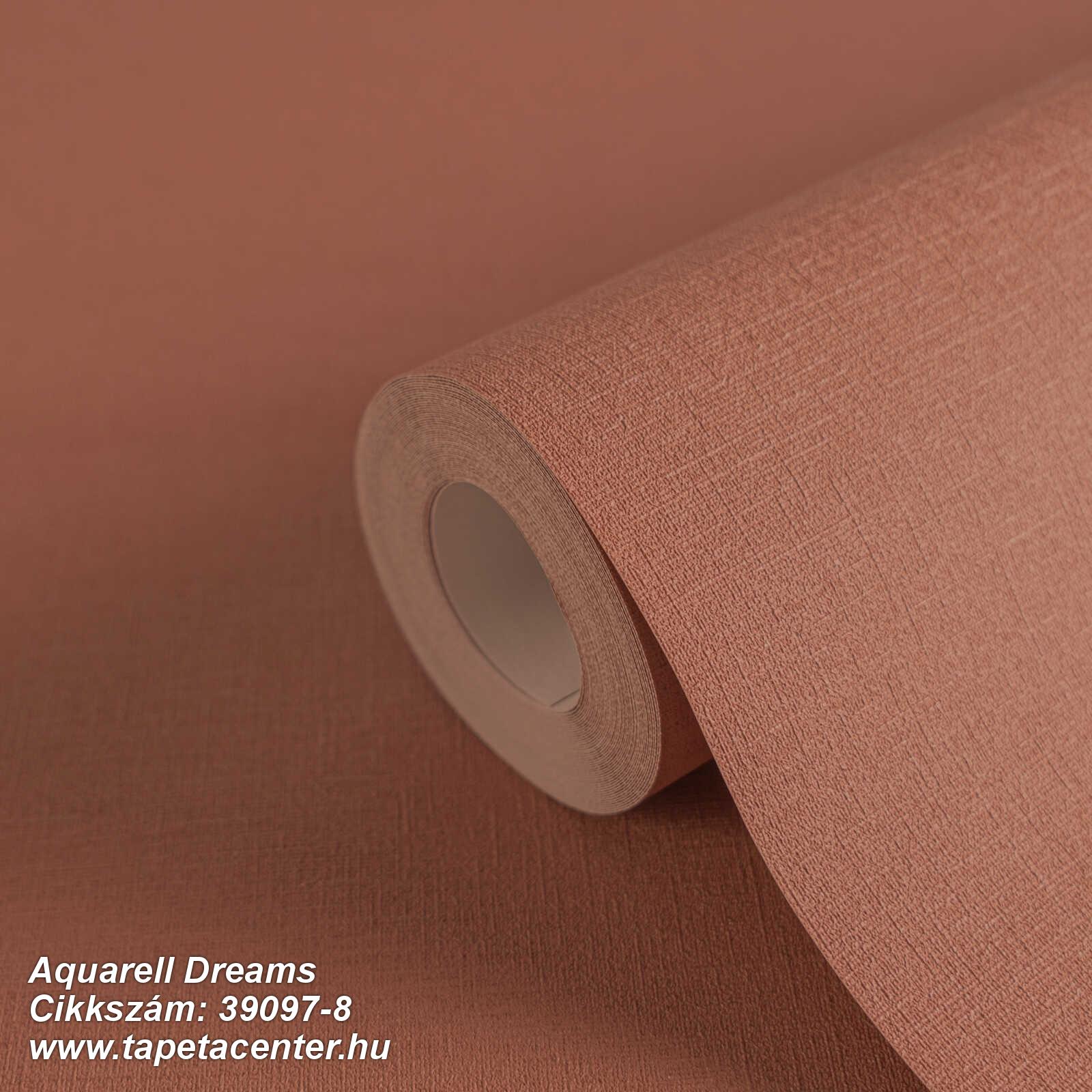 Egyszínű,textil hatású,barna,piros-bordó,illesztés mentes,súrolható,vlies tapéta 